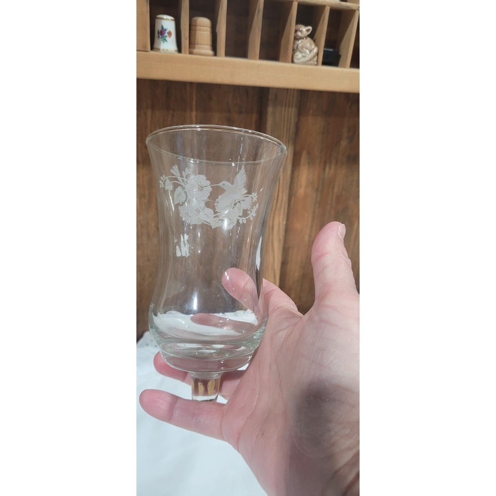 Clear Vintage Homco Glass Voltive Candle Cup